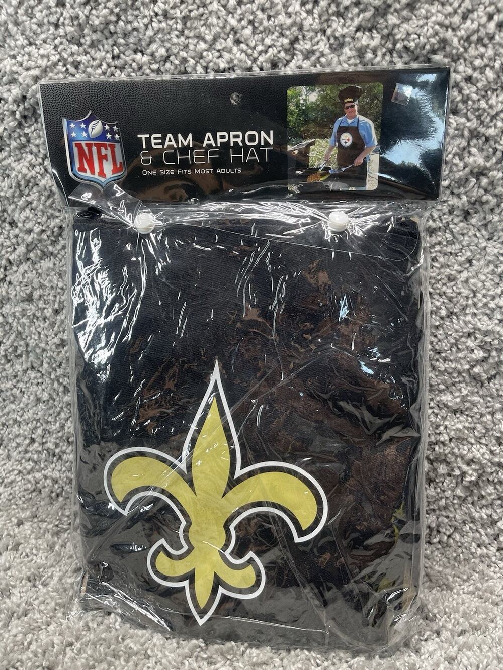 New Orleans Saints NFL Apron & Chef Hat Set Official Licensed New in Package